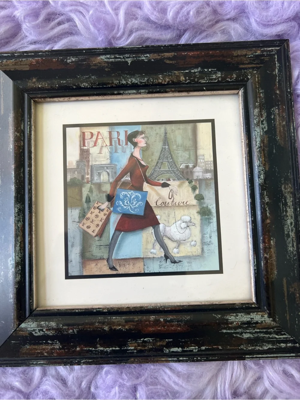 Karen Dupre Set Of Four Chick City Themed Framed Prints 7”x7”
